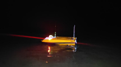 SL40 USV surveying at night