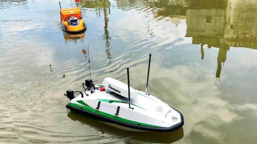 Oceanalpha TC40 and SZ40 USV for water polution monitoring