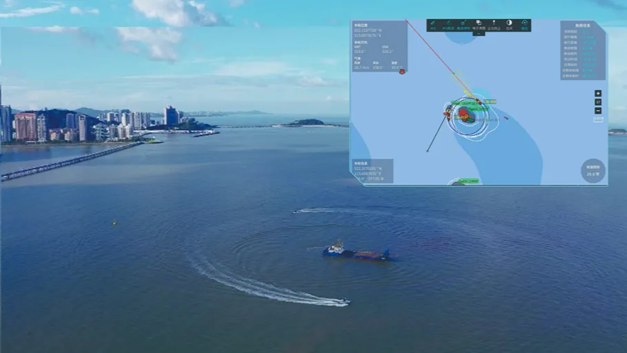 Multiple unmanned surface vessels rapidly surrounded, contained, and intercepted the unidentified vessel.